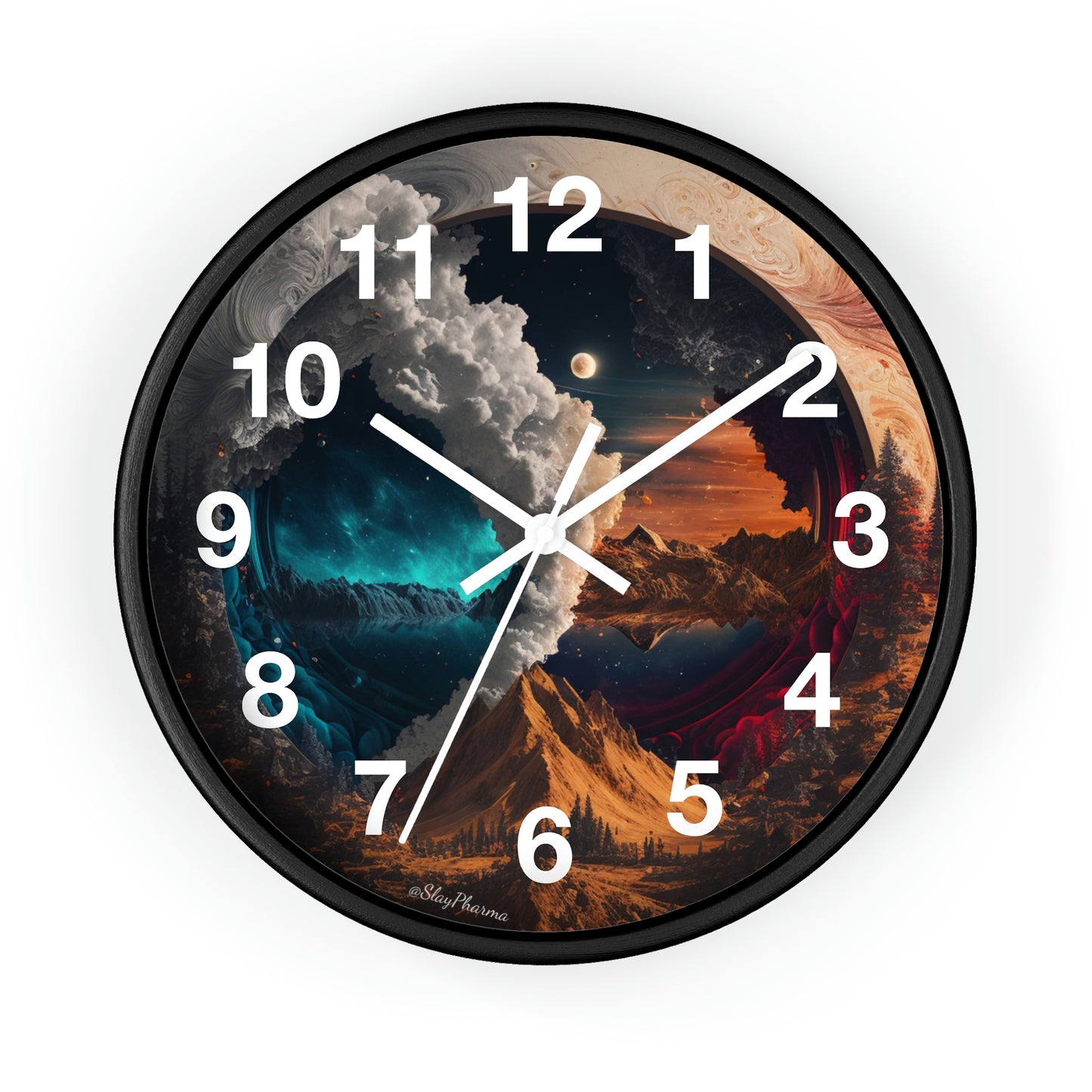 Duality Wall Clock #3 w/ numbers