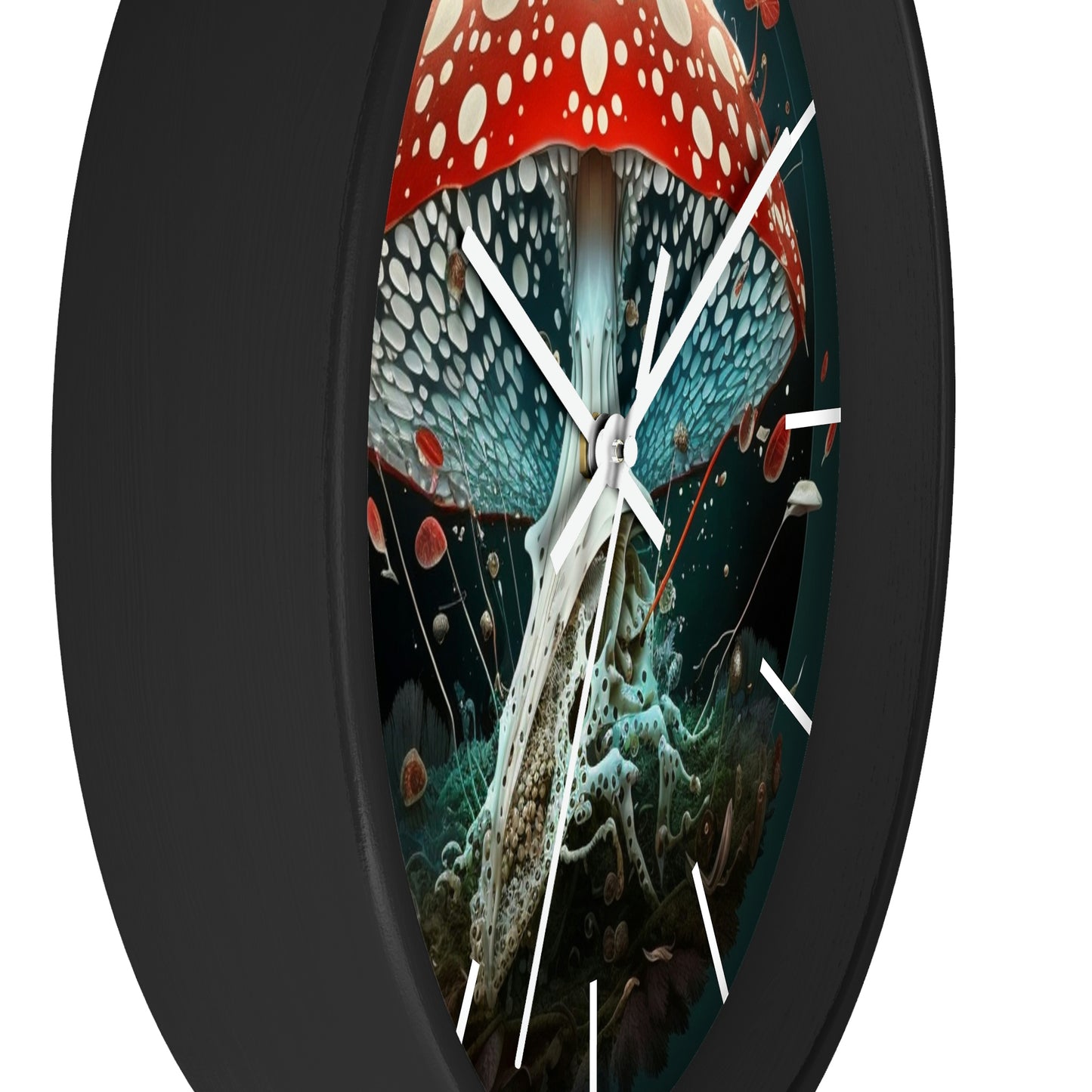 Amanita Dreams Wall Clock #4 w/ lines