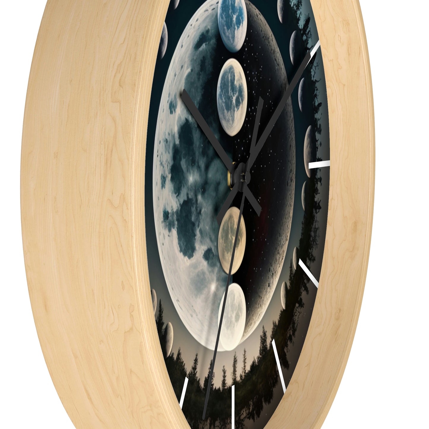 Lunar Dreams Wall Clock #2 w/ lines