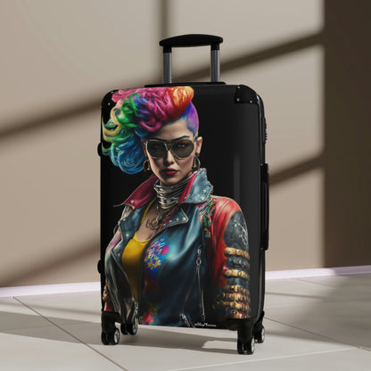 "Cyber Punk Rock Goddess" Suitcases