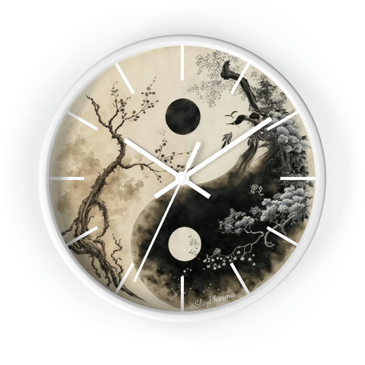 Duality Wall Clock #1 w/ lines