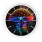 Glowing Mushroom Wall Clock w/ lines