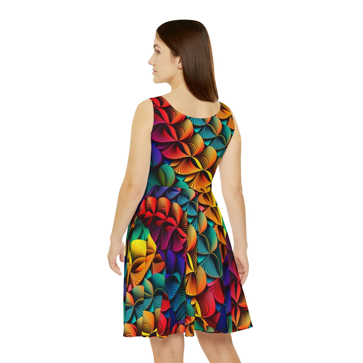 Rainbow Pattern Women's Skater Dress