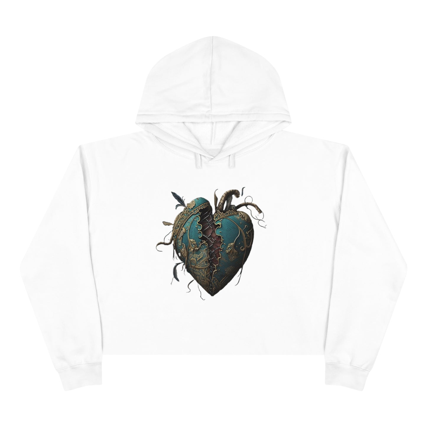 Sew up My Broken Heart Crop Hoodie