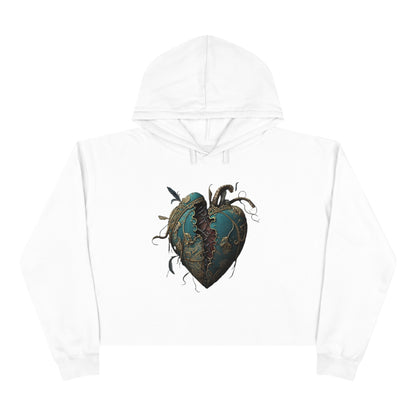 Sew up My Broken Heart Crop Hoodie