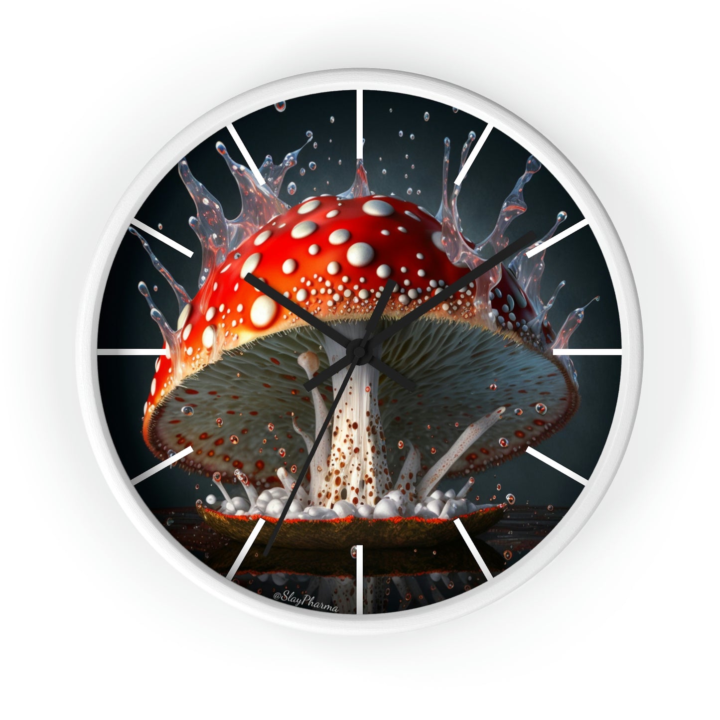 Amanita Dreams Wall Clock #3 w/ lines