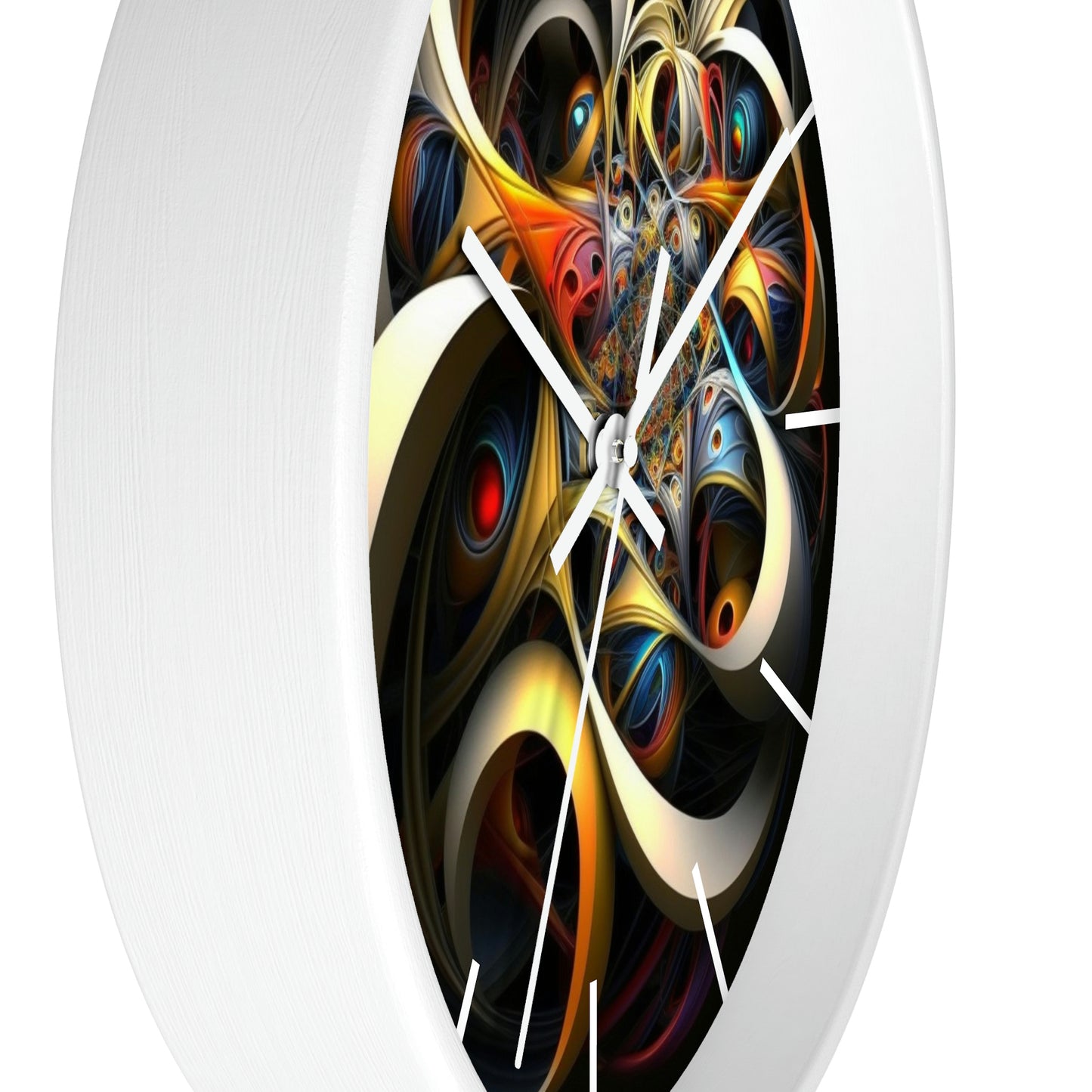 Geometric Wall Clock #6 w/ lines