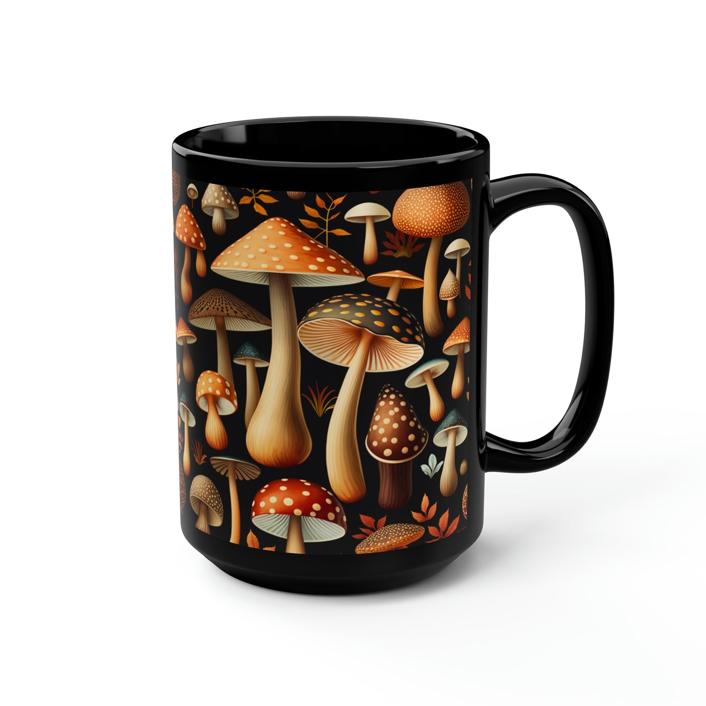 Mushroom Pattern Mug #1, 15oz