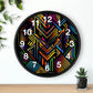 Geometric Wall Clock #3 w/ numbers
