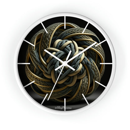Geometric Wall Clock #10 w/ lines