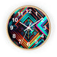 Geometric Wall Clock #1 w/ numbers