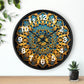 Muqarnas pattern Wall Clock w/ numbers