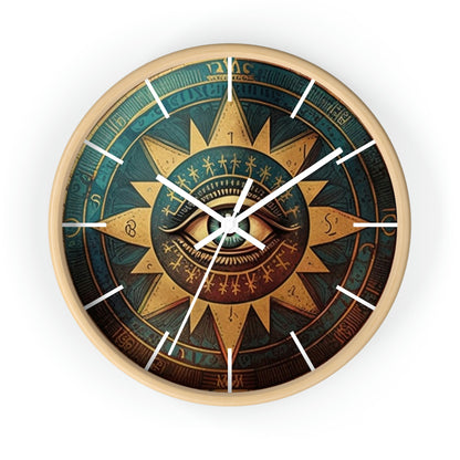 All Seeing Eye Masonic Wall Clock w/ lines