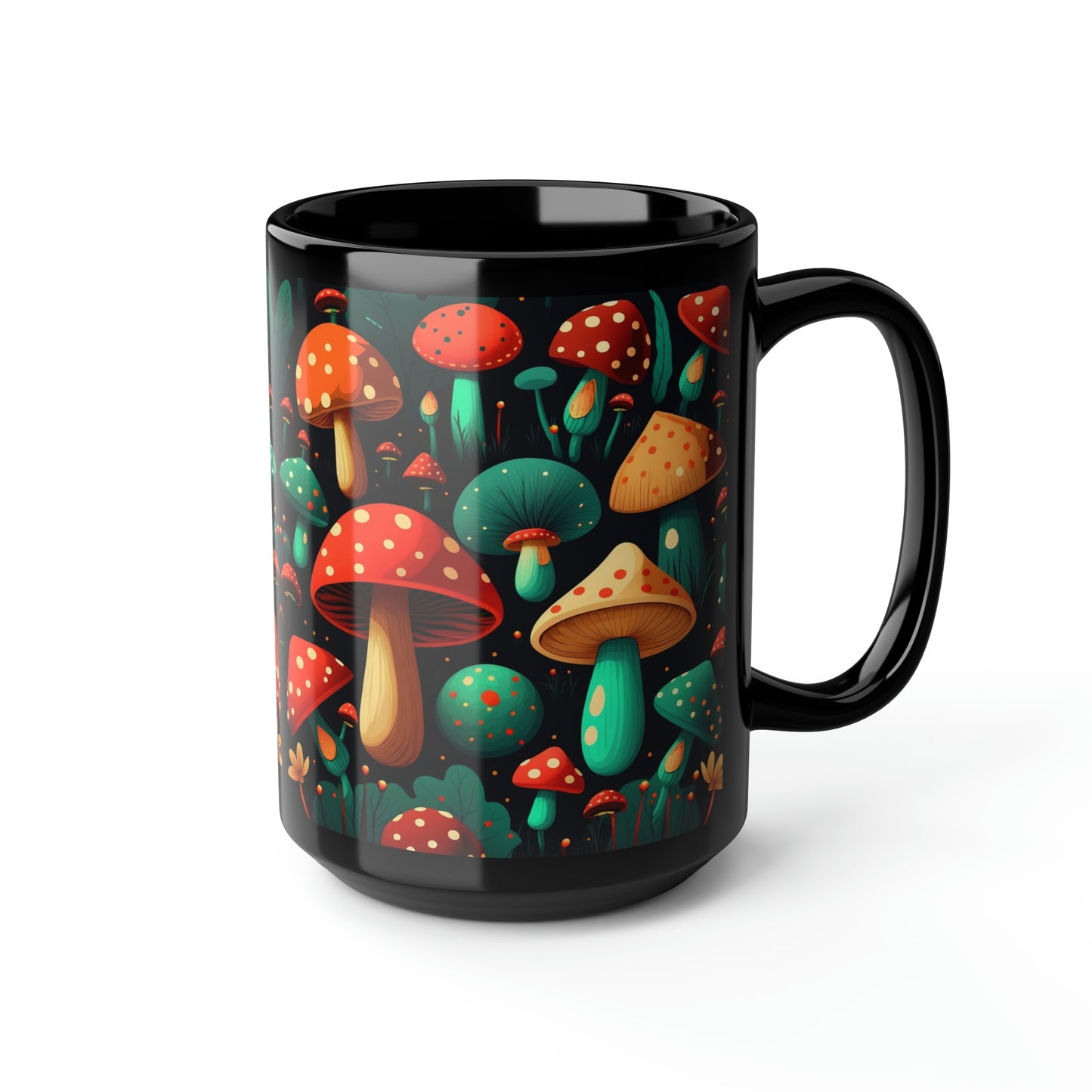 Mushroom Pattern Mug #4, 15oz