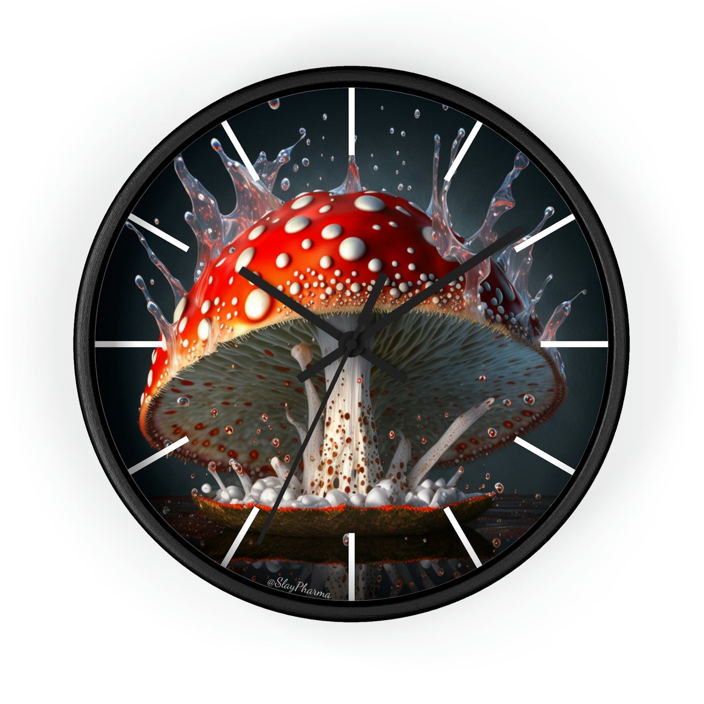 Amanita Dreams Wall Clock #3 w/ lines