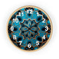 Muqarnas pattern Wall Clock #2 w/ numbers