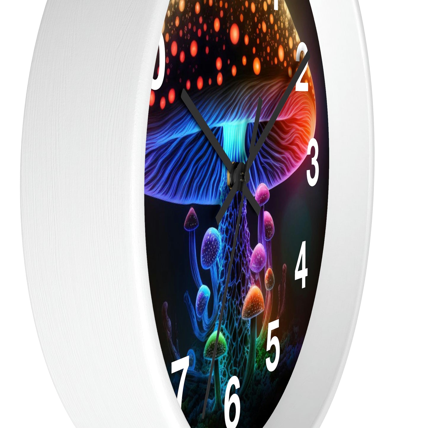 Glowing Mushroom Wall Clock w/ numbers