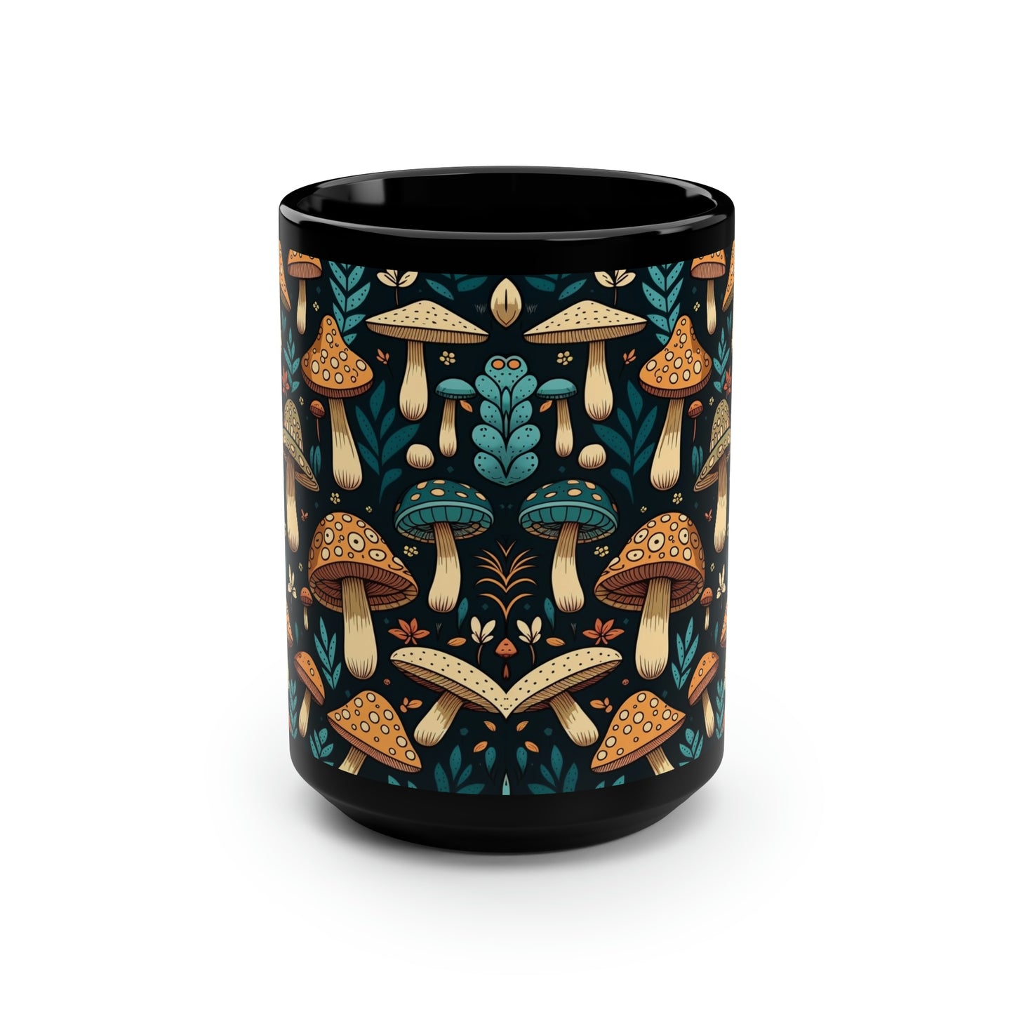 Mushroom Pattern Mug #5, 15oz