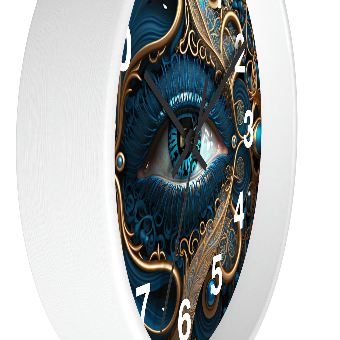 Peacock Dreamer Wall Clock #2 w/ numbers