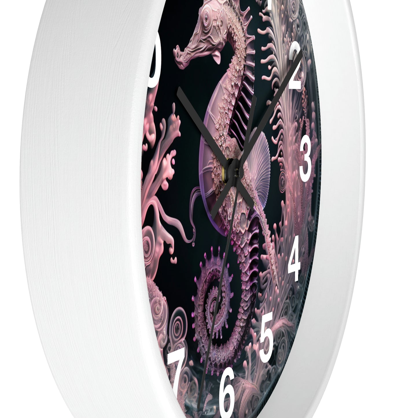 3D Seahorse Wall Clock w/ numbers