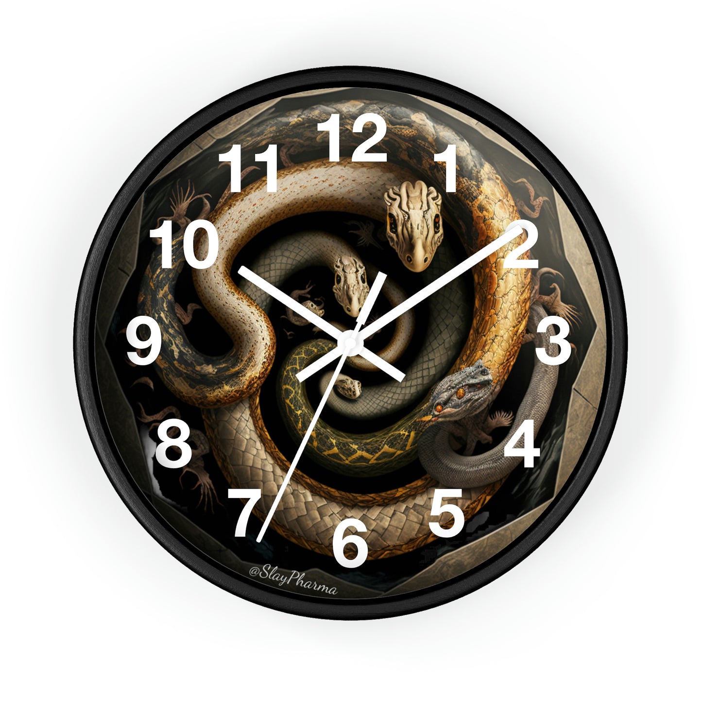 Snakes on a Wall Clock w/ numbers