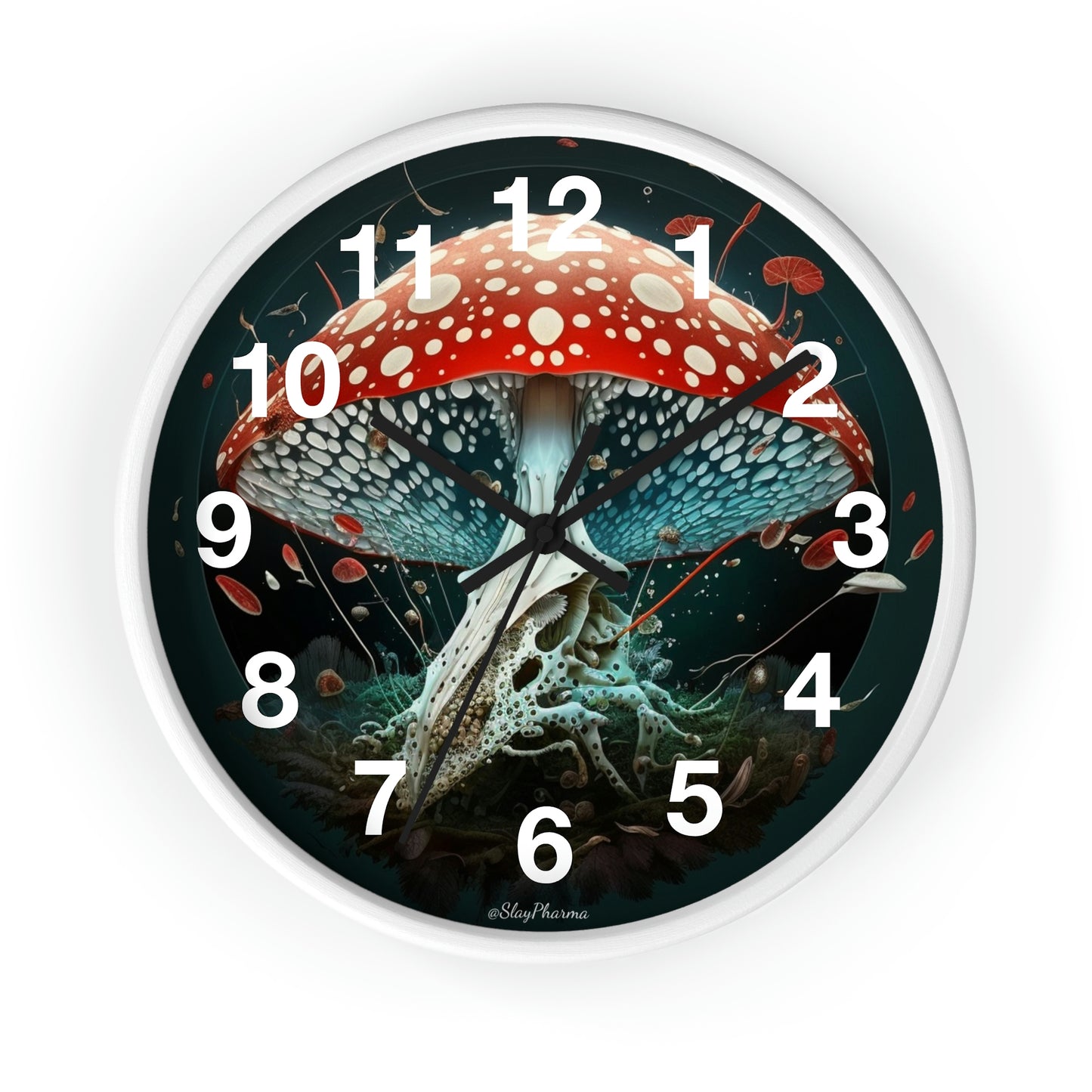 Amanita Dreams Wall Clock #4 w/ numbers