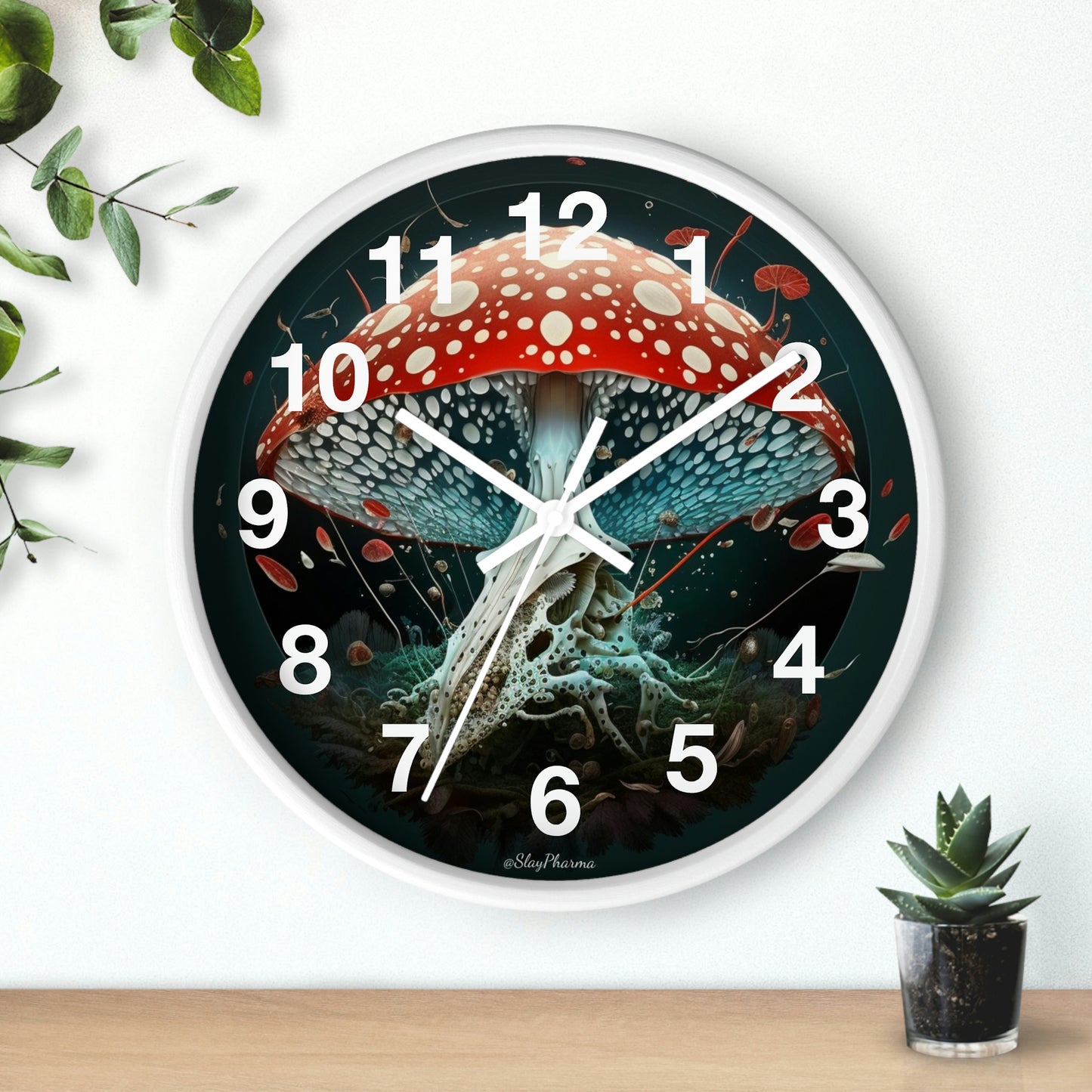 Amanita Dreams Wall Clock #4 w/ numbers