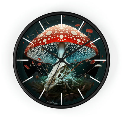 Amanita Dreams Wall Clock #4 w/ lines