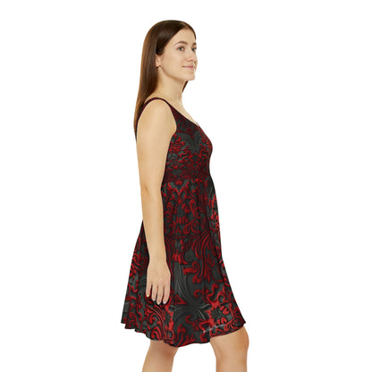 Vampire Renaissance Filigree Pattern Women's Skater Dress #