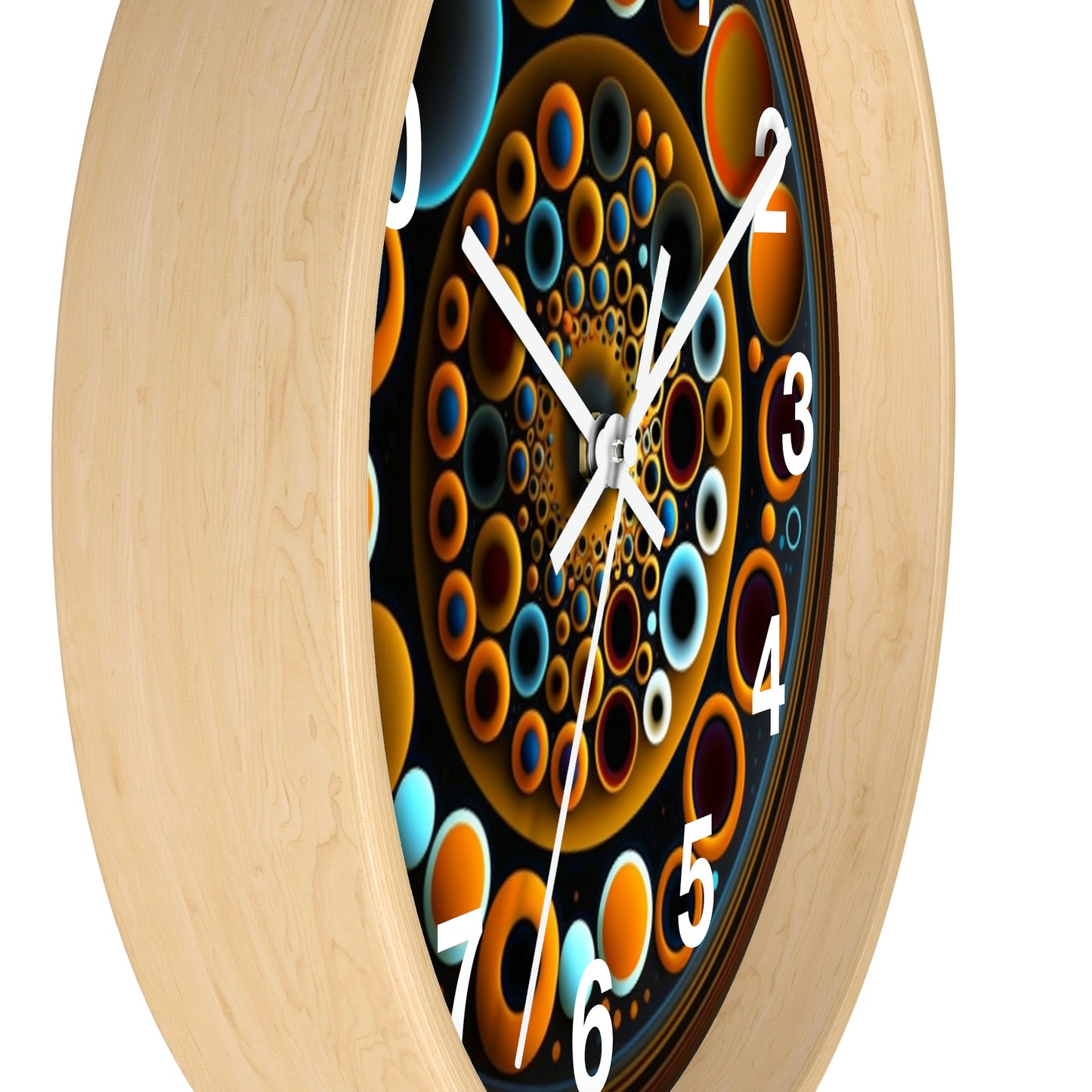 Geometric Wall Clock #9 w/ numbers