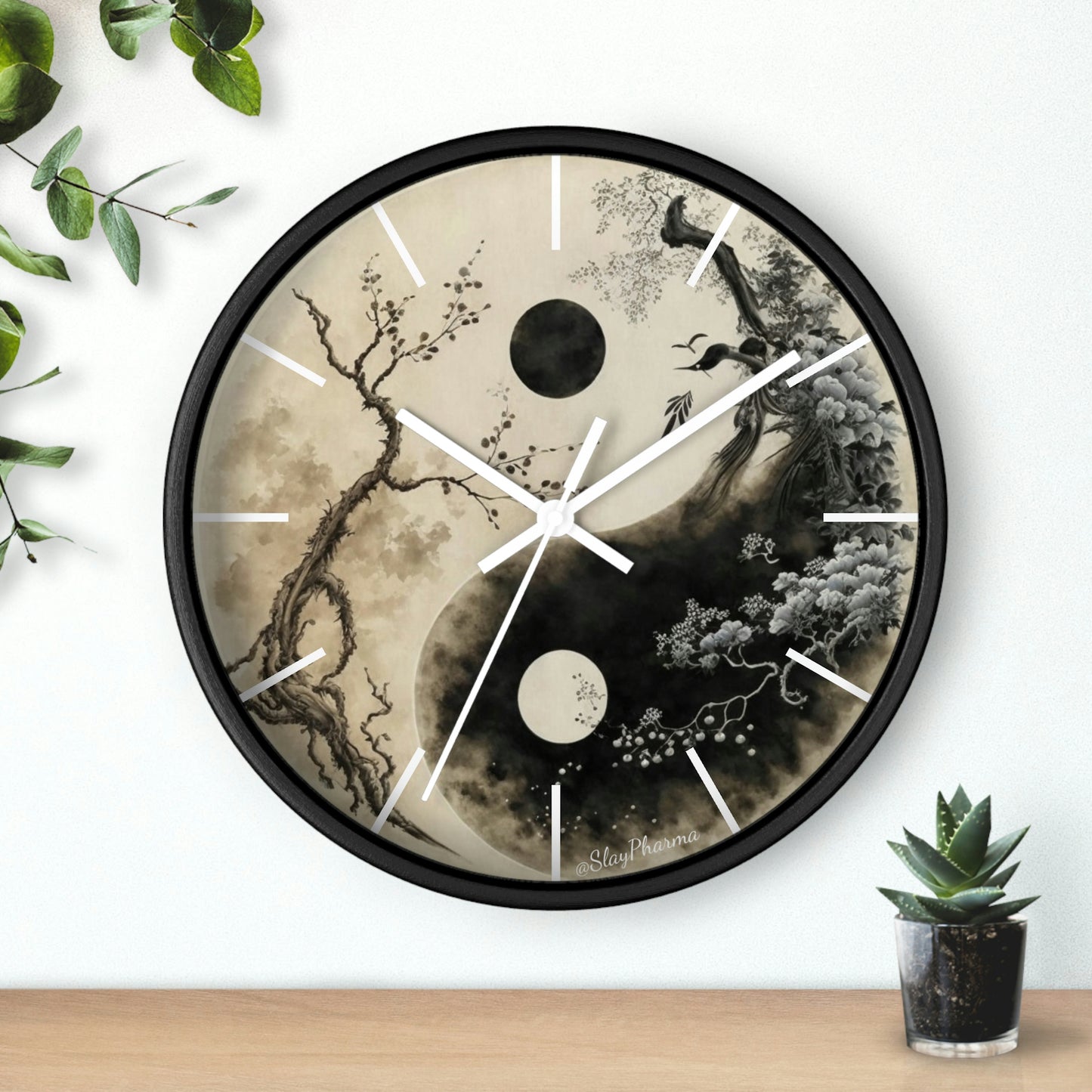 Duality Wall Clock #1 w/ lines