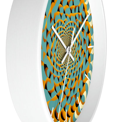 Optical Illusion Wall Clock w/ lines