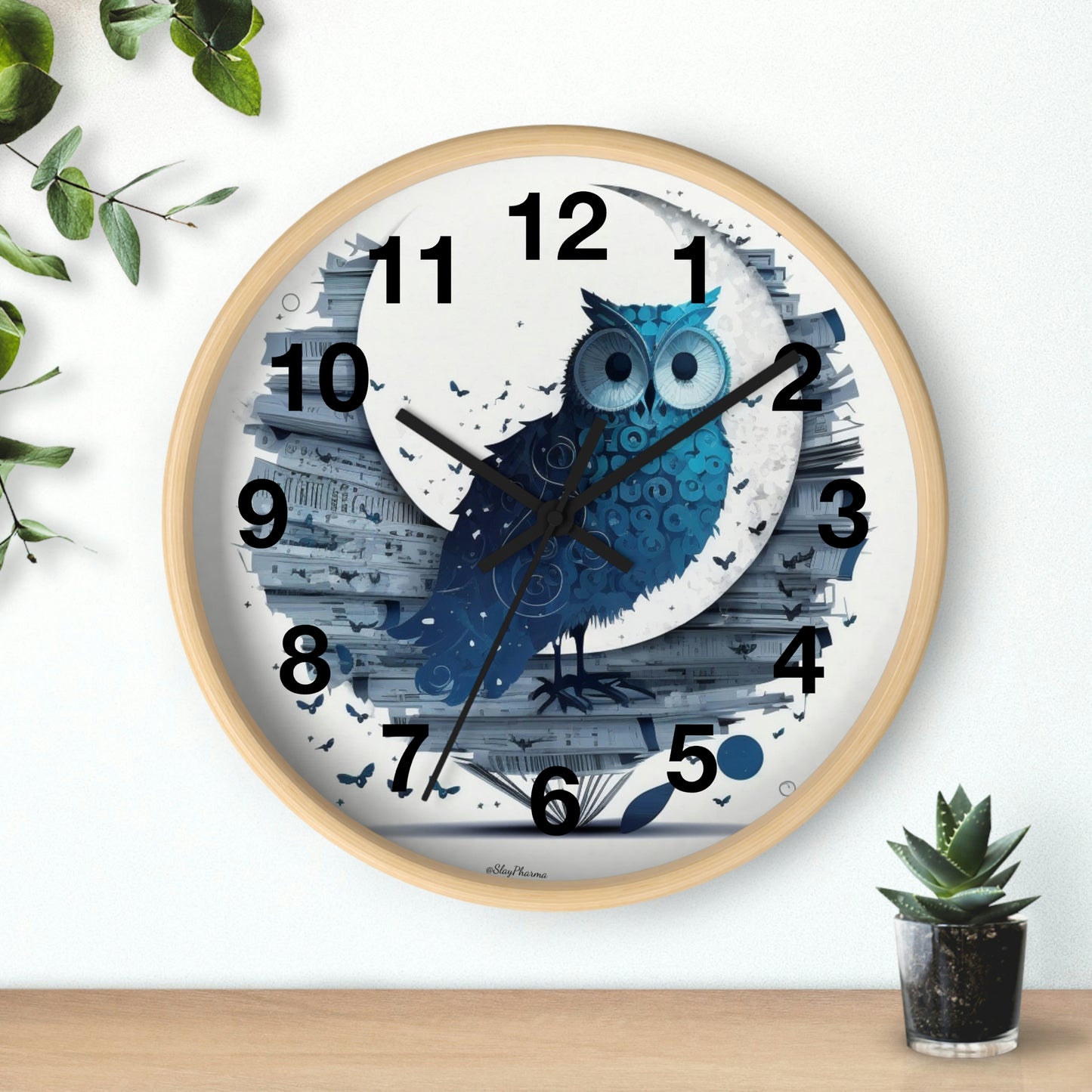 Copy of Wise Owl Wall Clock w/ numbers