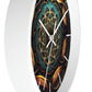 Geometric Congruence Masonic Wall Clock w/ lines
