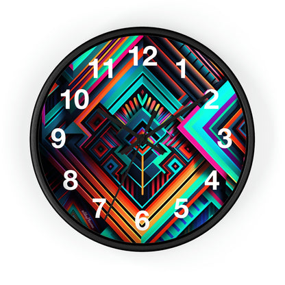 Geometric Wall Clock #1 w/ numbers