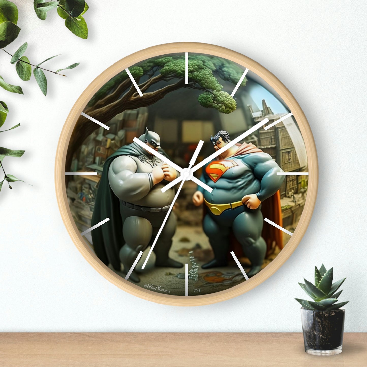 Other Worlds Wall Clock #5 w/ lines