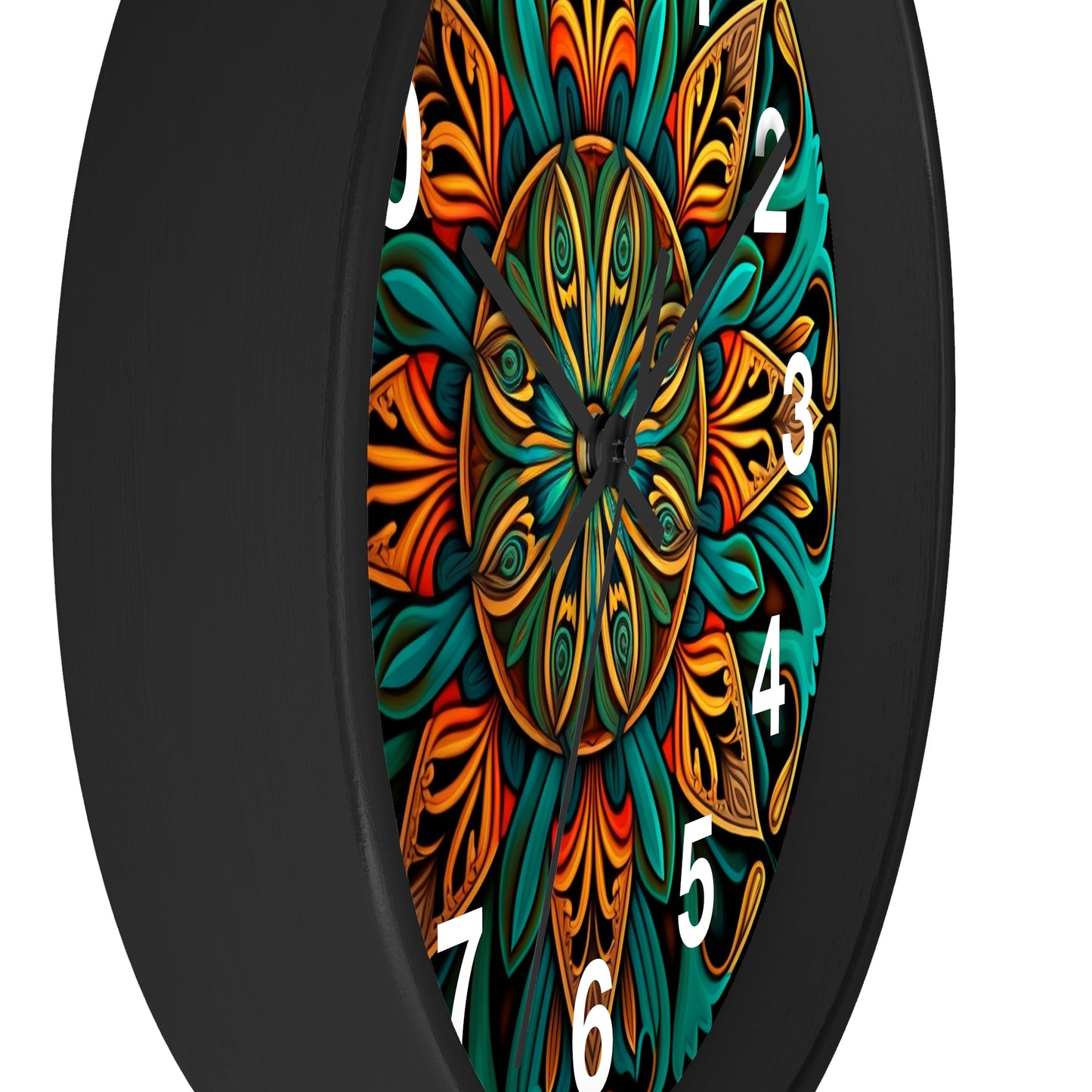 Mandala Wall Clock w/ numbers