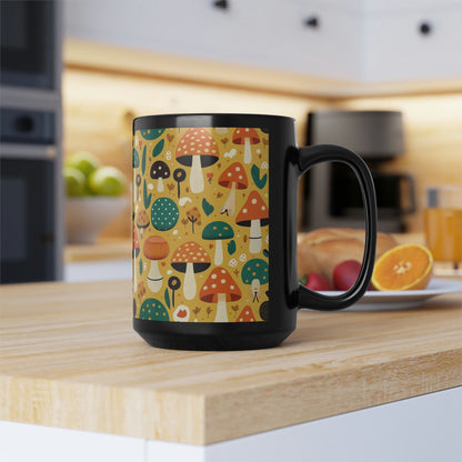 Mushroom Pattern Mug #3, 15oz