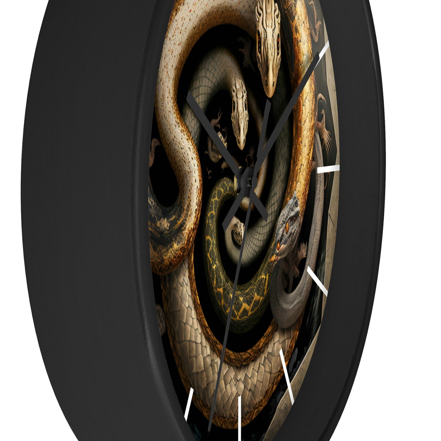 Snakes on a Wall Clock w/ lines