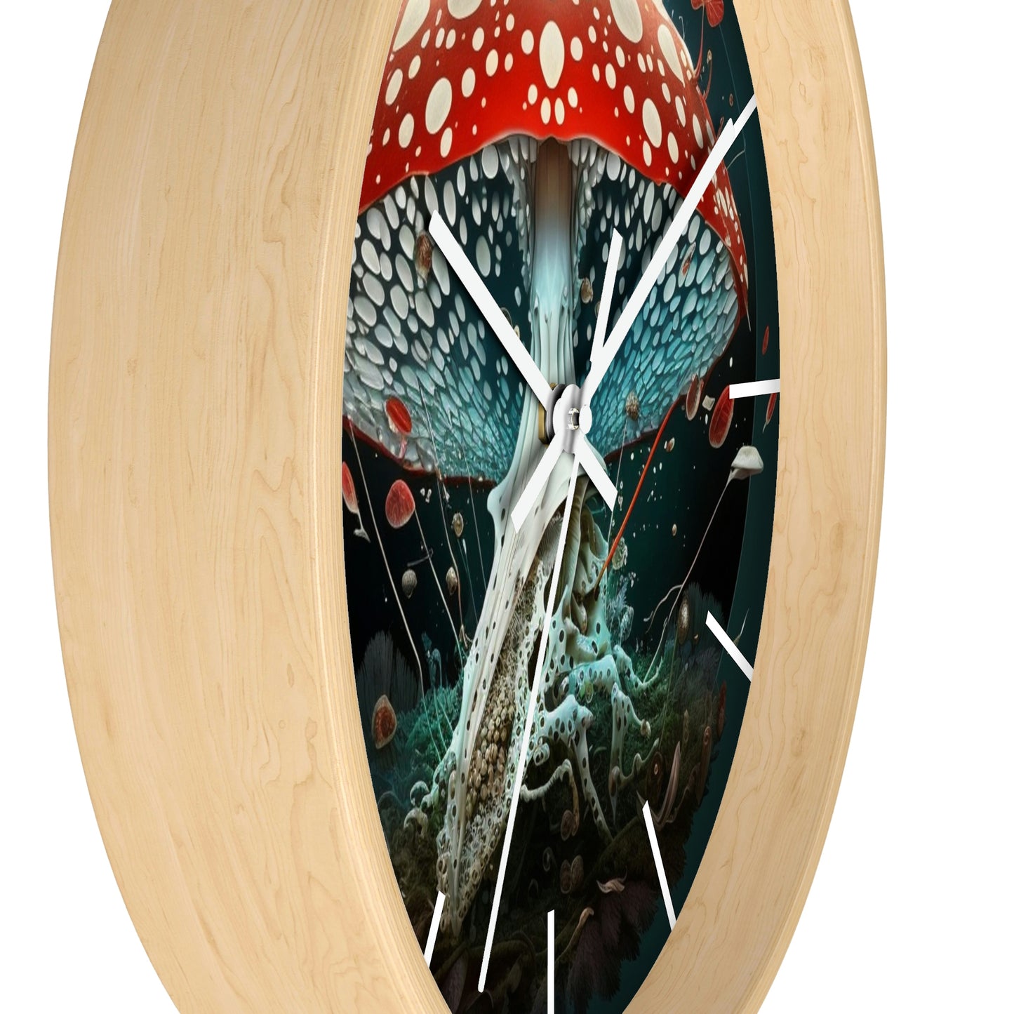 Amanita Dreams Wall Clock #4 w/ lines