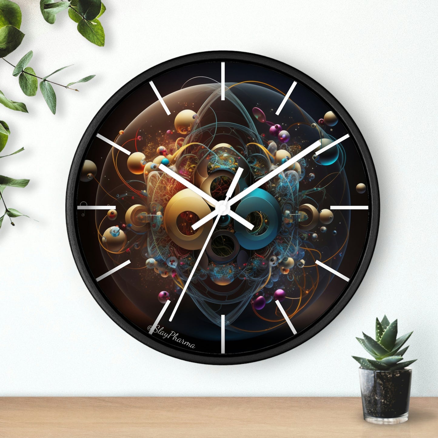 Atomic Wall Clock #4 w/ lines