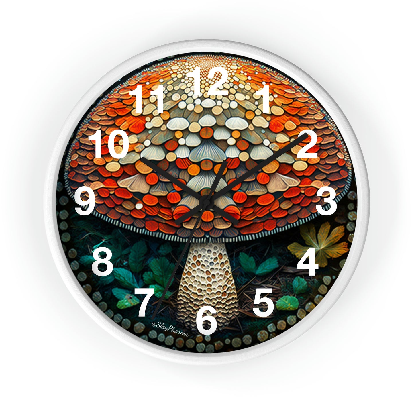 Once Upon a Mushroom Wall Clock w/ numbers