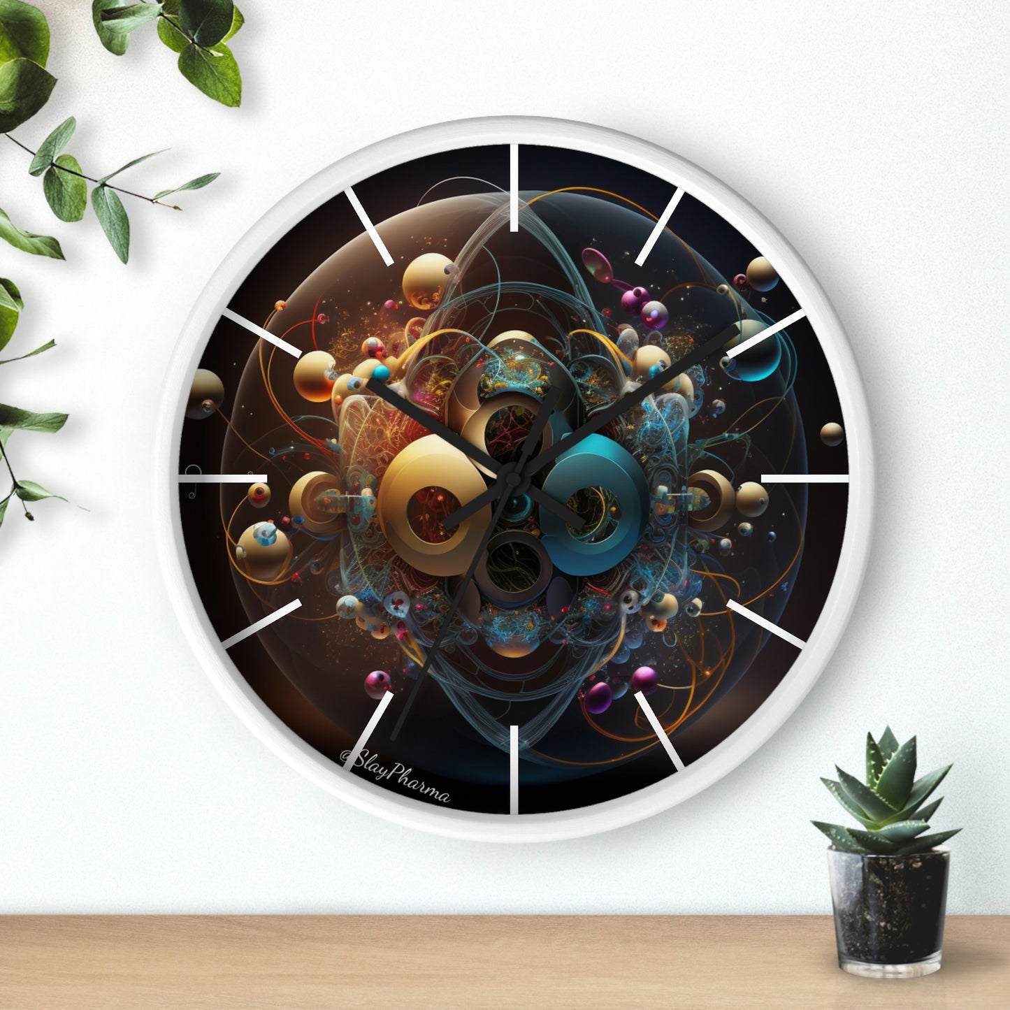 Atomic Wall Clock #4 w/ lines