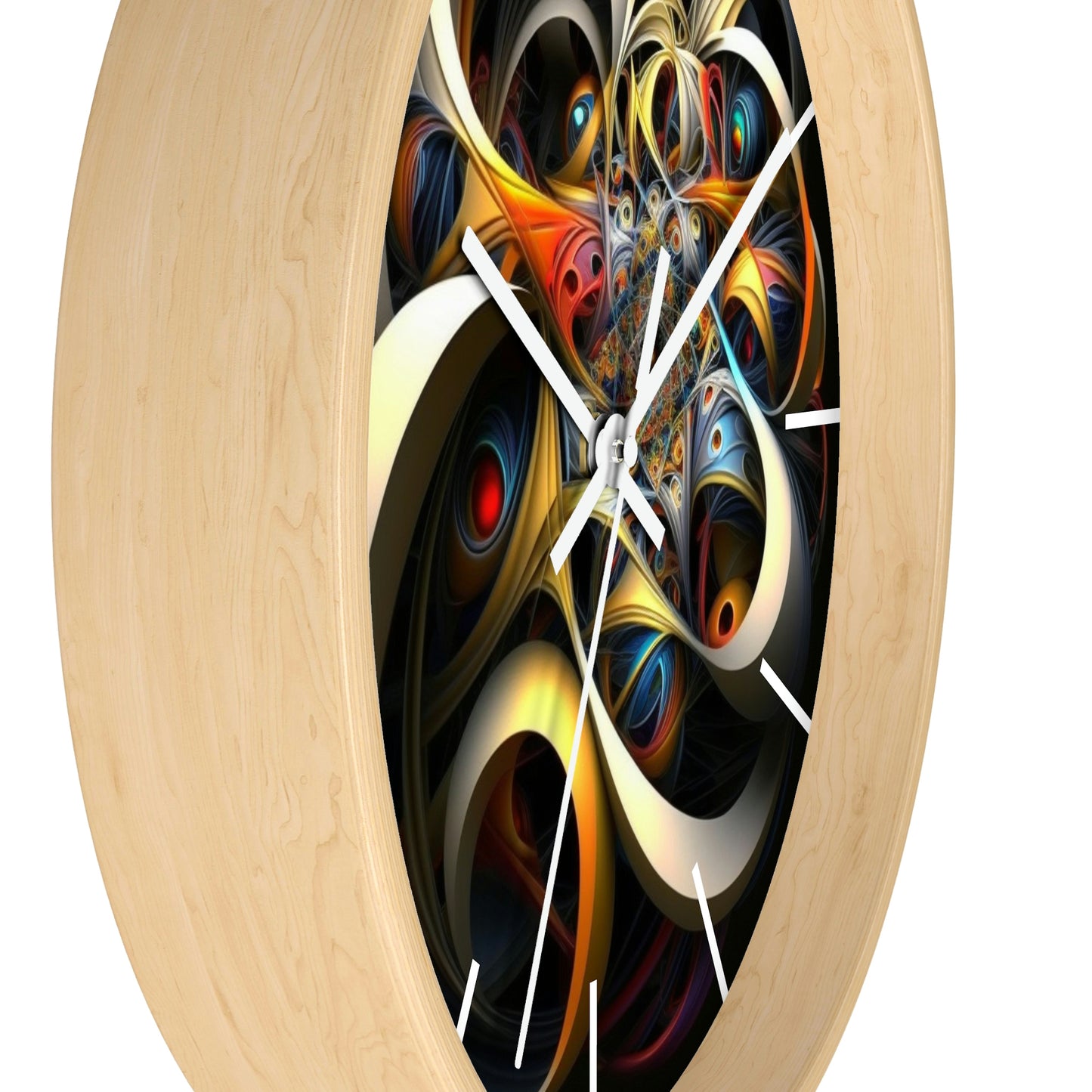 Geometric Wall Clock #6 w/ lines