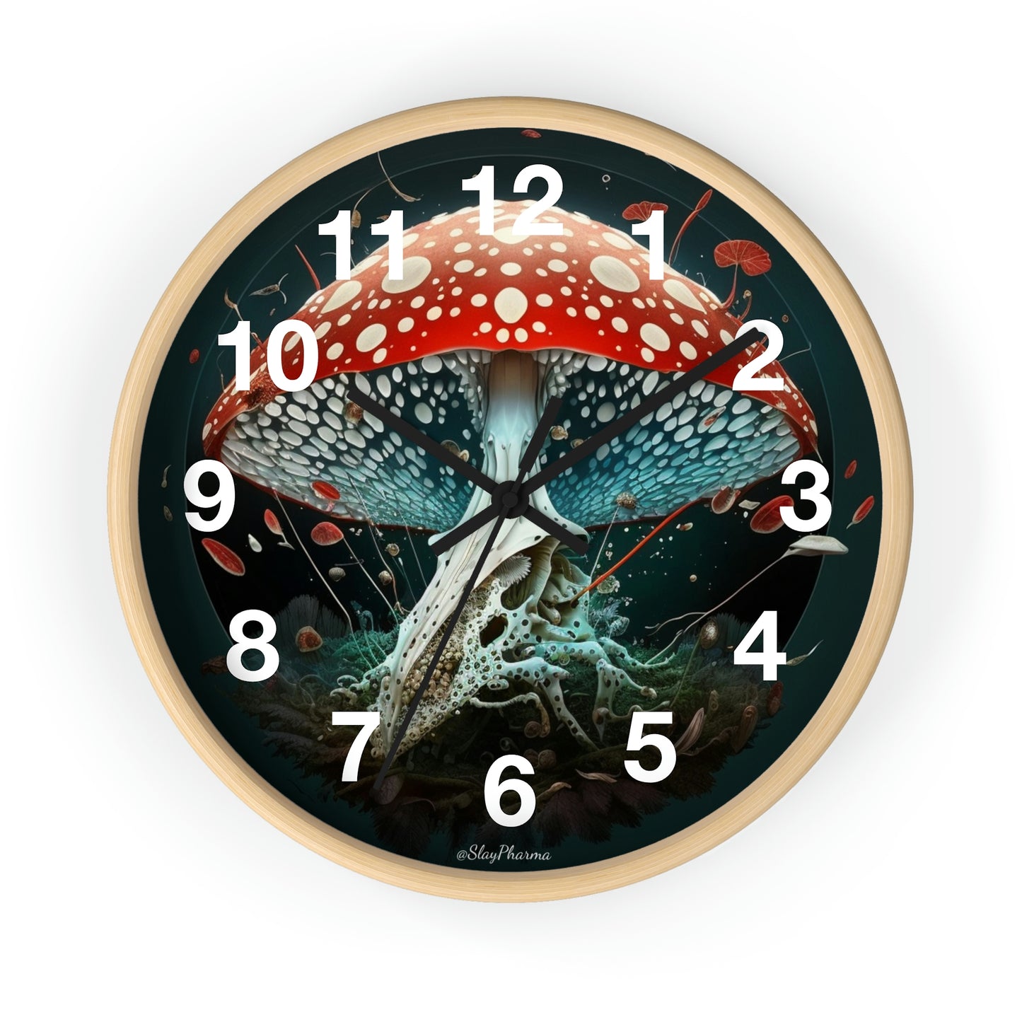 Amanita Dreams Wall Clock #4 w/ numbers