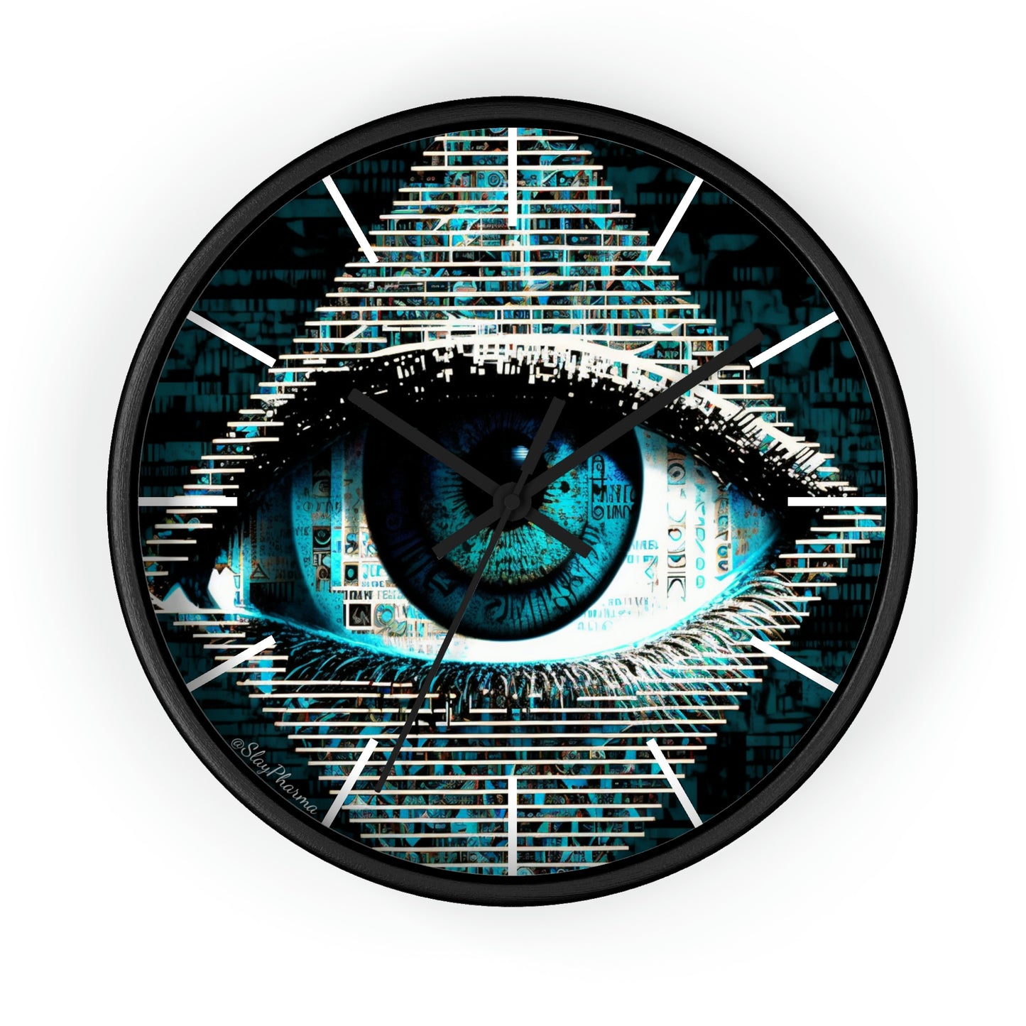 All Seeing Eye Wall Clock #2 w/ lines