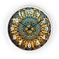 Muqarnas pattern Wall Clock w/ numbers