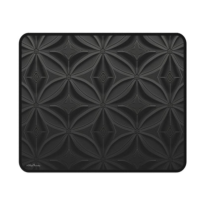 Fancy Black Geometric Pattern Mouse Pad #2