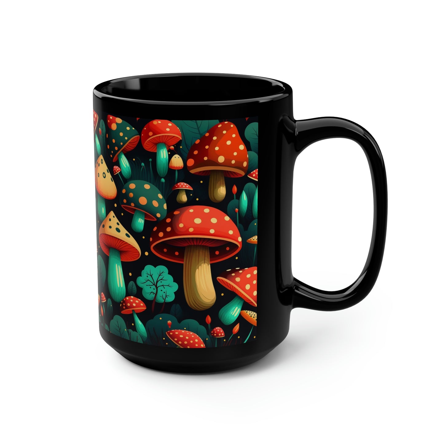 Mushroom Pattern Mug #7, 15oz