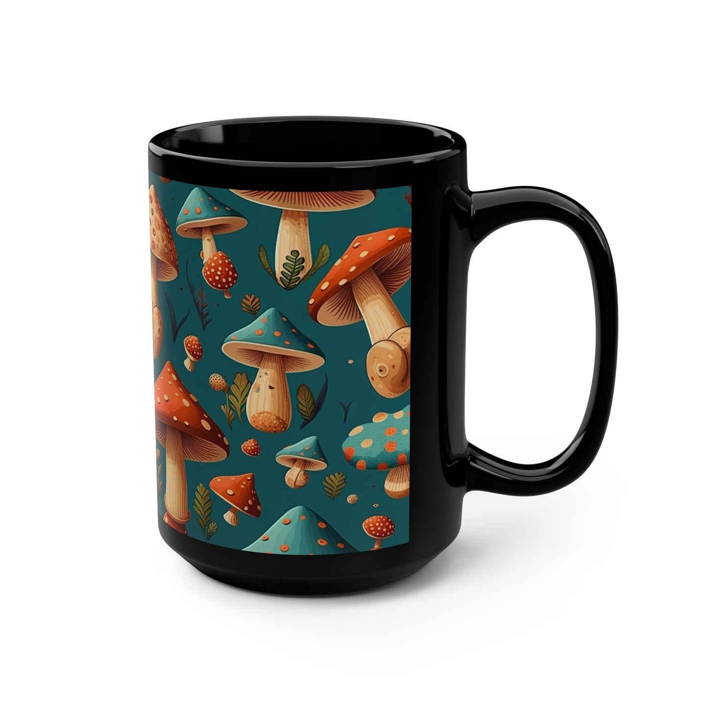 Mushroom Pattern Mug #8, 15oz